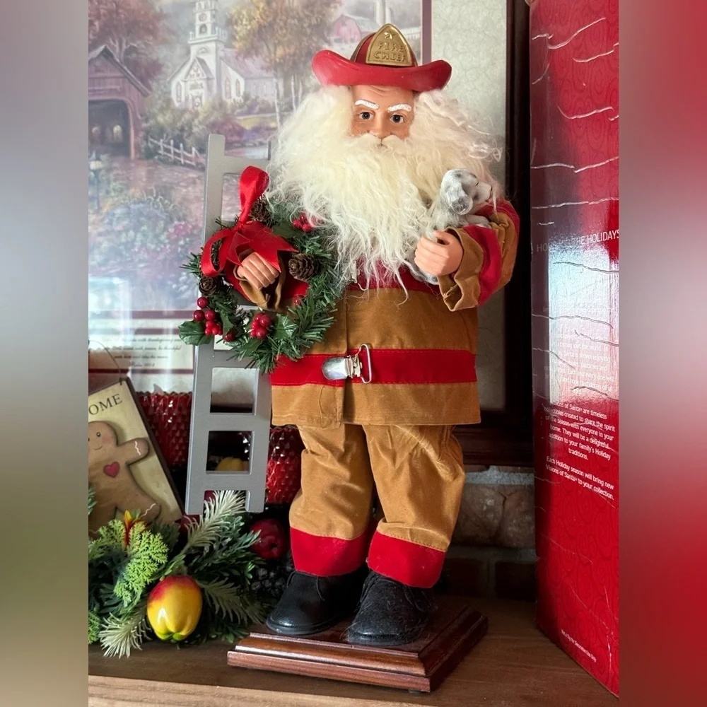 Home For The Holidays fireman santa